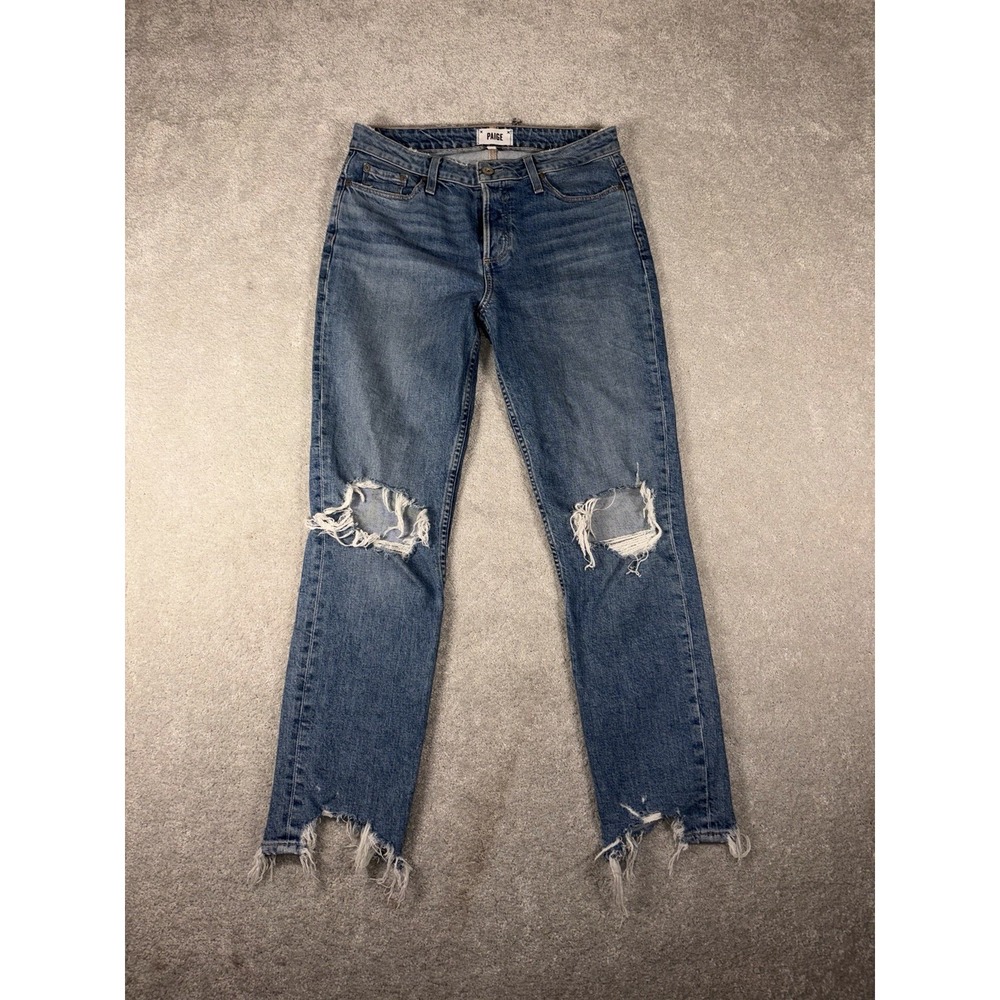 Paige‎ Womens High Rise Hoxton Ankle Peg Leg Jeans Blue Cotton Size 29